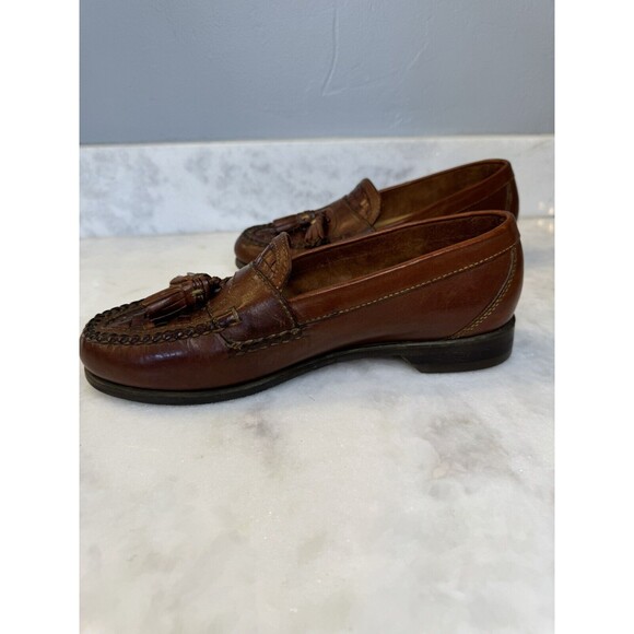 Johnston & Murphy Men’s Brown Woven Tassel Loafers Men's Size 9.5 - Picture 6 of 14